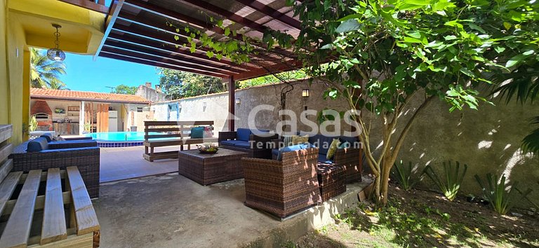 Casa temporada para 26 Pessoas, Piscina e Churrasqueira