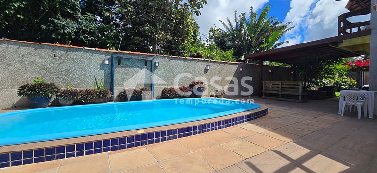 Casa temporada para 26 Pessoas, Piscina e Churrasqueira