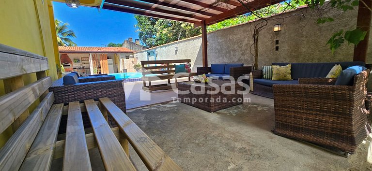 Casa temporada para 26 Pessoas, Piscina e Churrasqueira