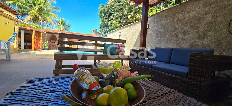 Casa temporada para 26 Pessoas, Piscina e Churrasqueira
