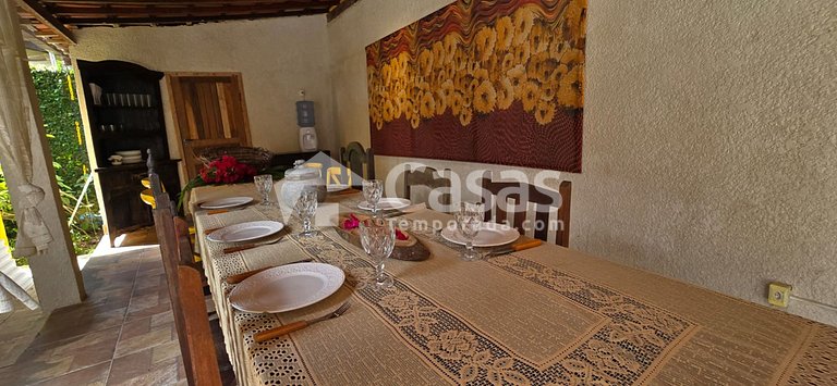 Casa temporada para 26 Pessoas, Piscina e Churrasqueira