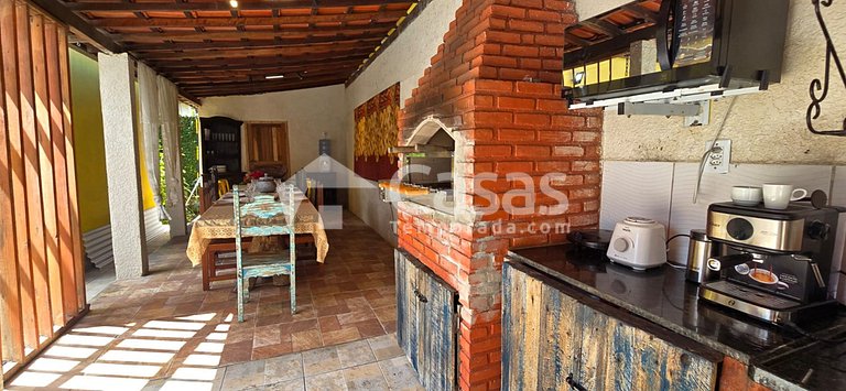 Casa temporada para 26 Pessoas, Piscina e Churrasqueira