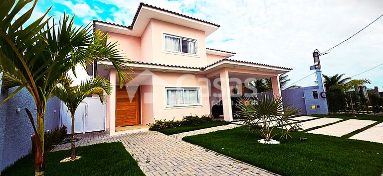 Casa Moderna com piscina e churrasqueira portaria 24h