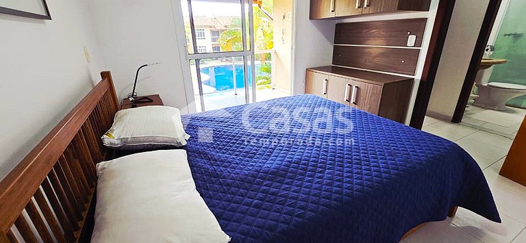 Duplex Frente à Piscina a 100 m da Praia de Taperapuan