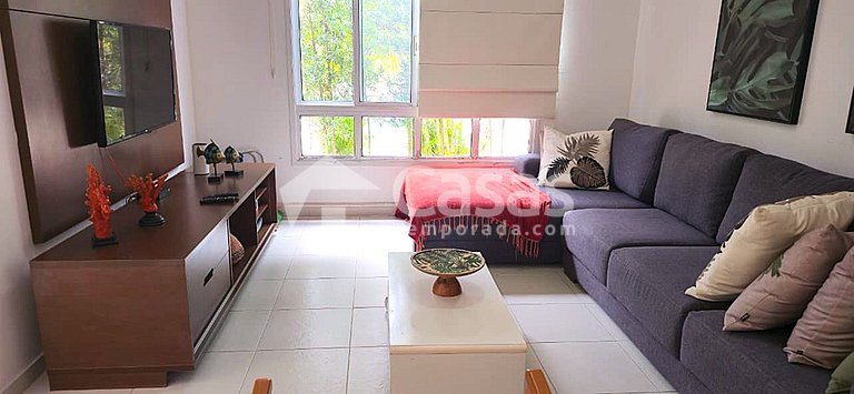 Duplex facing the pool, 100m from Taperapuan Beach.