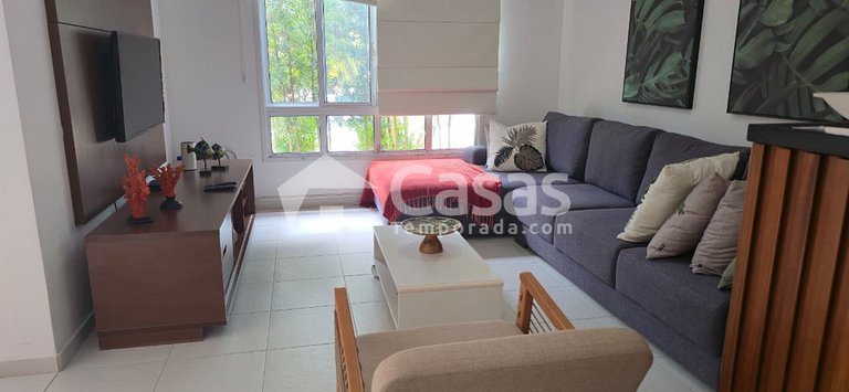 Duplex Frente à Piscina a 100 m da Praia de Taperapuan