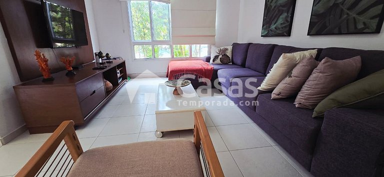 Duplex facing the pool, 100m from Taperapuan Beach.