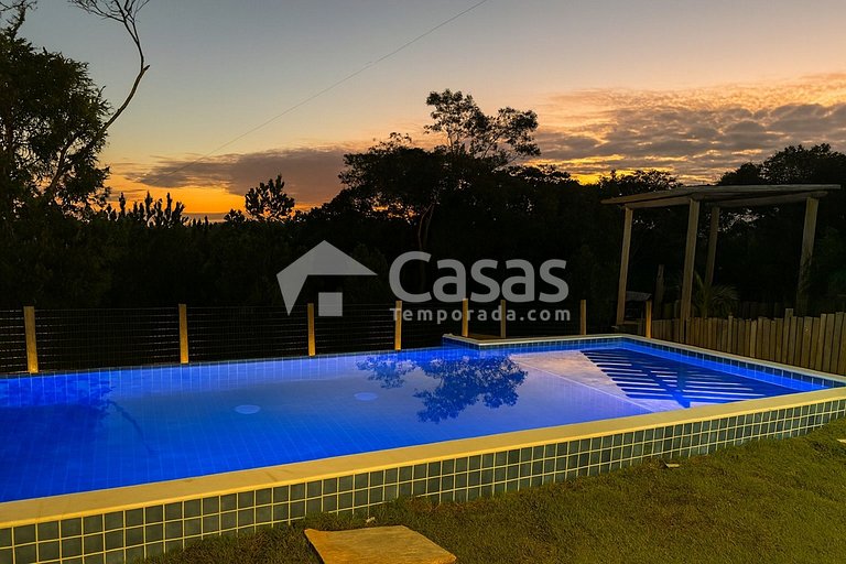 CasaNoah en Caraíva, piscina infinita, vistas al valle