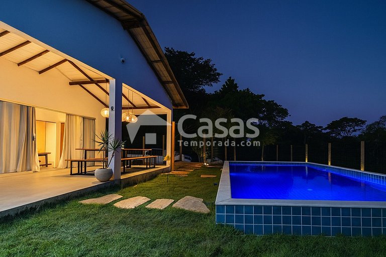 CasaNoah en Caraíva, piscina infinita, vistas al valle