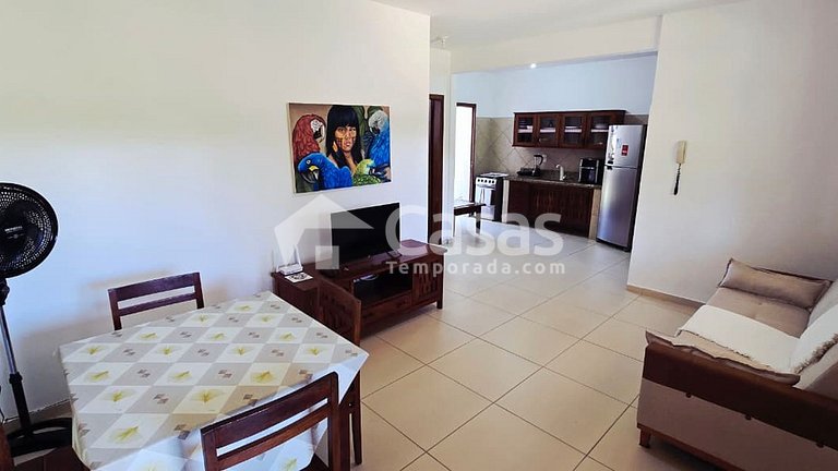 Apartamento ideal para casal com criança em Taperapuan