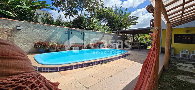 Casa temporada para 26 Pessoas, Piscina e Churrasqueira