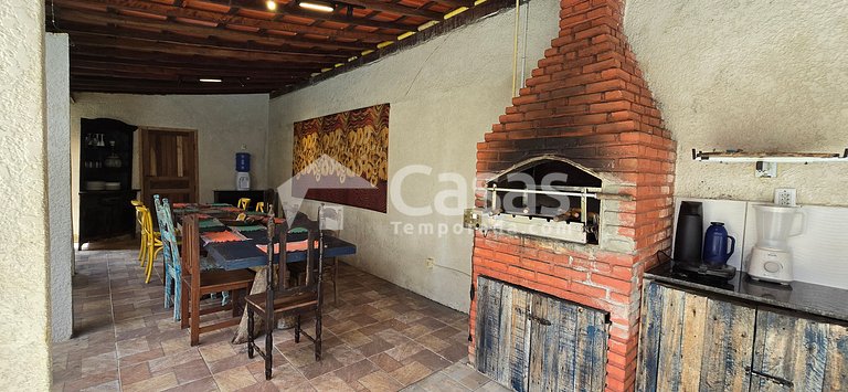 Casa temporada para 26 Pessoas, Piscina e Churrasqueira