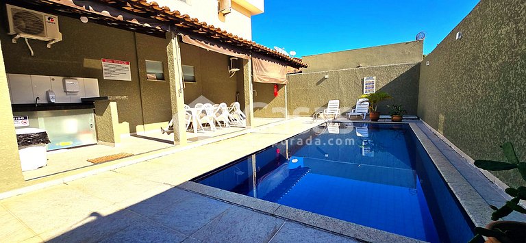 Casa Térrea 950m da Praia Taperapuan | 2 Suítes