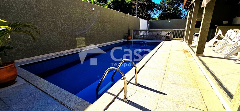 Casa Térrea 950m da Praia Taperapuan | 2 Suítes