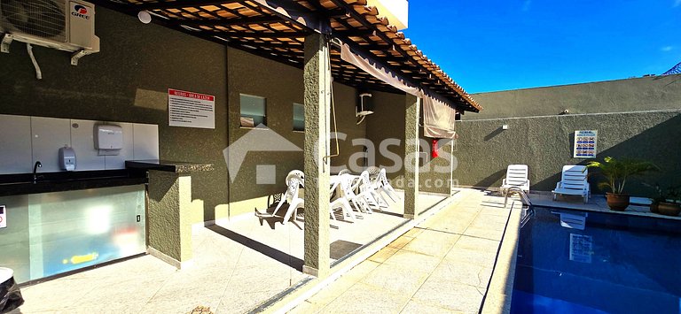 Casa Térrea 950m da Praia Taperapuan | 2 Suítes