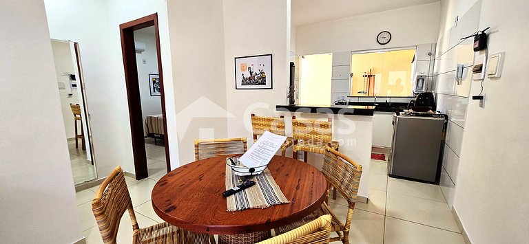 Casa Térrea 950m da Praia Taperapuan | 2 Suítes