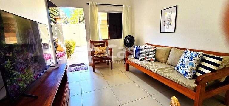 Casa Térrea 950m da Praia Taperapuan | 2 Suítes