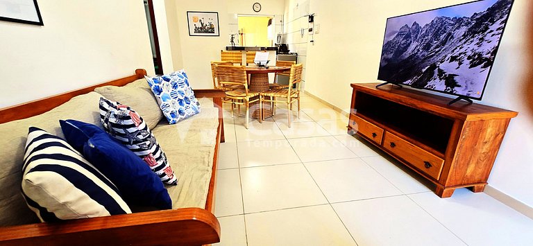 Casa Térrea 950m da Praia Taperapuan | 2 Suítes