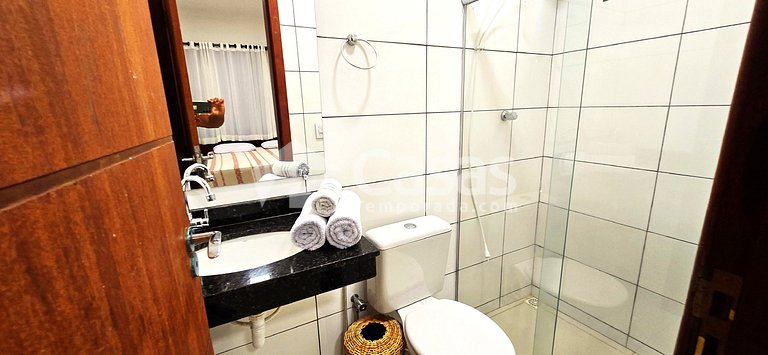 Casa Térrea 950m da Praia Taperapuan | 2 Suítes