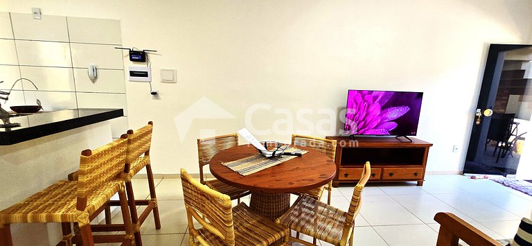 Casa Térrea 950m da Praia Taperapuan | 2 Suítes