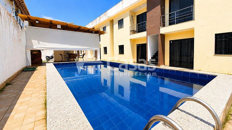 Apto com Piscina a 850m da Praia de Taperapuan