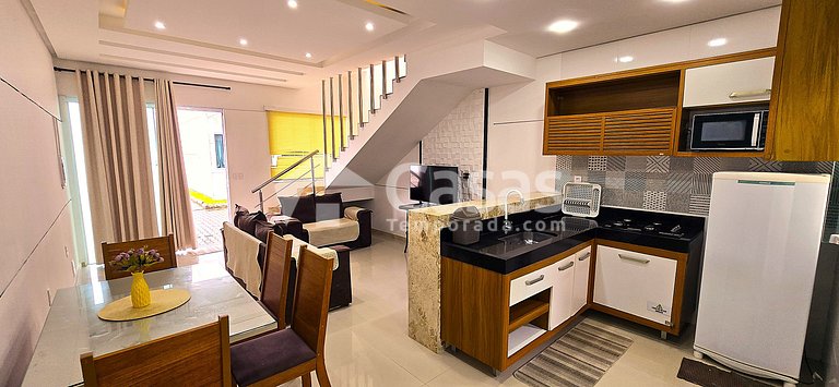 Duplex 2 Suites a 300m da Praia de Taperapuan