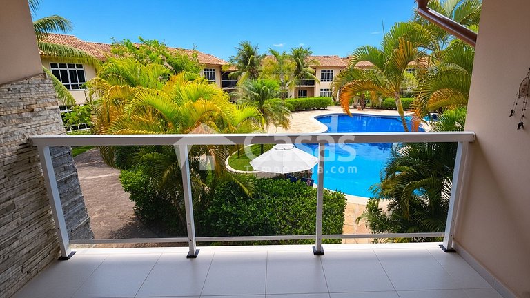 Duplex facing the pool, 100m from Taperapuan Beach.