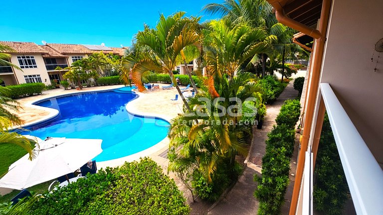 Duplex facing the pool, 100m from Taperapuan Beach.