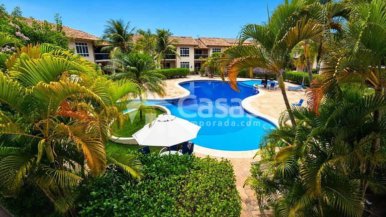 Duplex Frente à Piscina a 100 m da Praia de Taperapuan