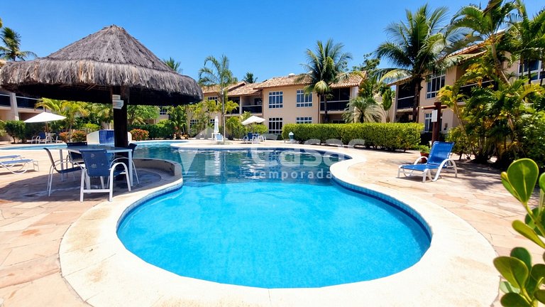 Duplex facing the pool, 100m from Taperapuan Beach.