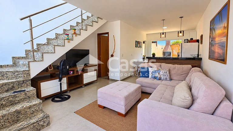Duplex com 2 suítes e churrasqueira em Taperapuan