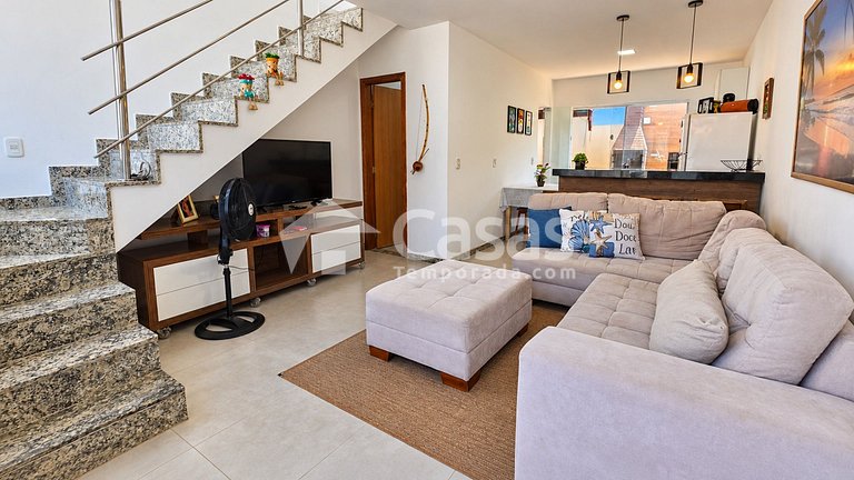 Duplex com 2 suítes e churrasqueira em Taperapuan