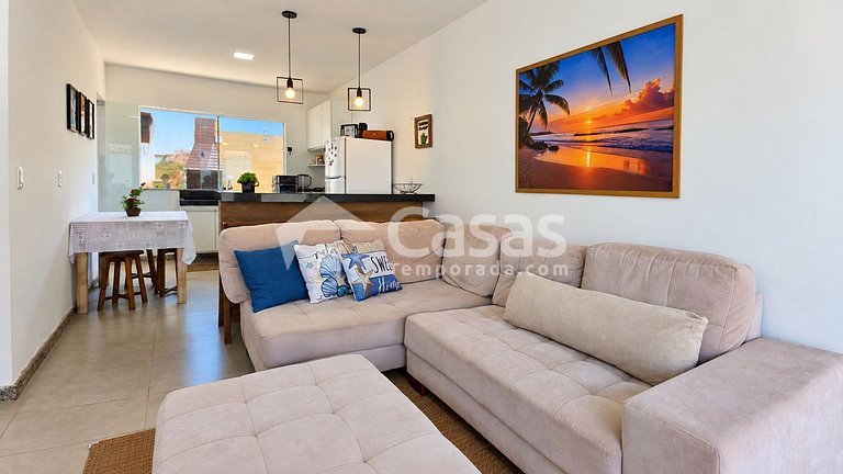 Duplex a 800m da Praia | 2 Suítes e Churrasqueira