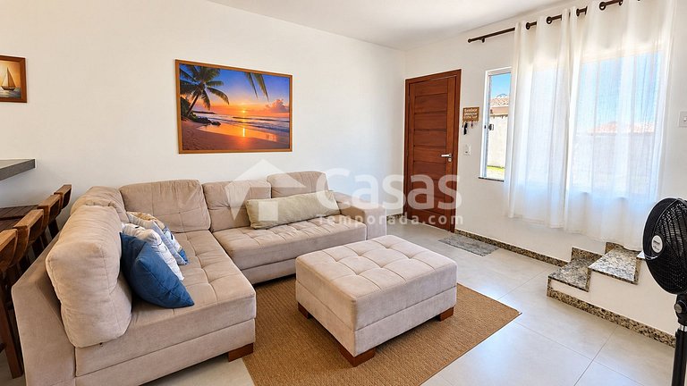 Duplex a 800m da Praia | 2 Suítes e Churrasqueira