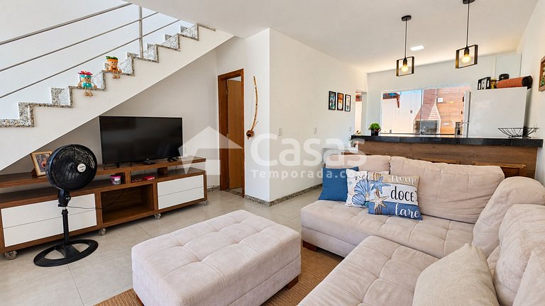 Duplex com 2 suítes e churrasqueira em Taperapuan