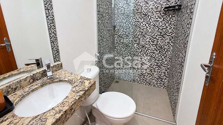 Duplex a 800m da Praia | 2 Suítes e Churrasqueira