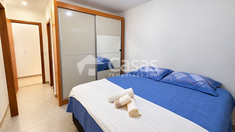 Duplex a 800m da Praia | 2 Suítes e Churrasqueira